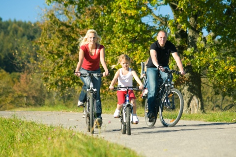 Family on Bikes